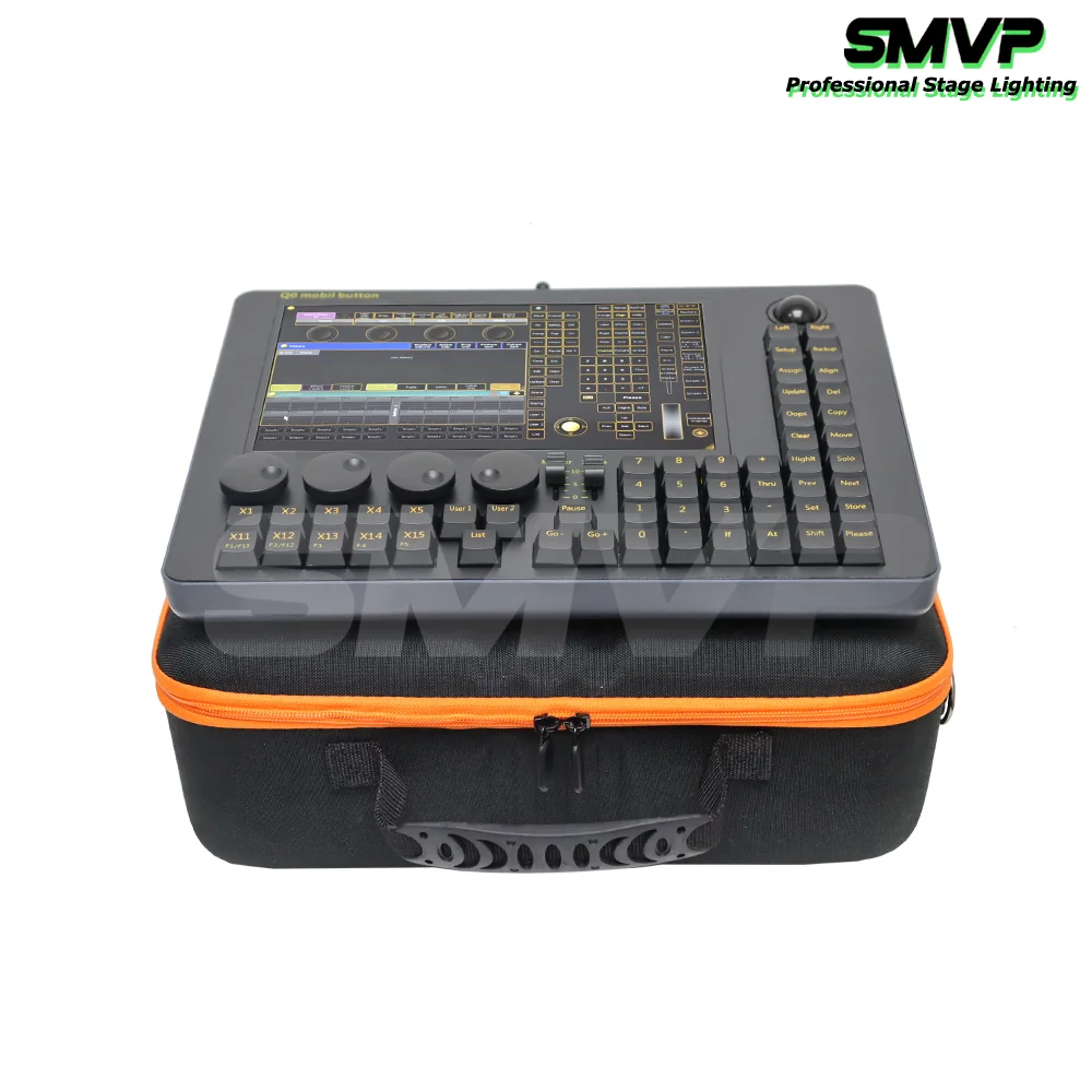 New Q0 Mobile Button Wing Stage Lighting Console With Built-in Battery Touch Screen Wifi Network Connect Dj Disco Controller - view 5