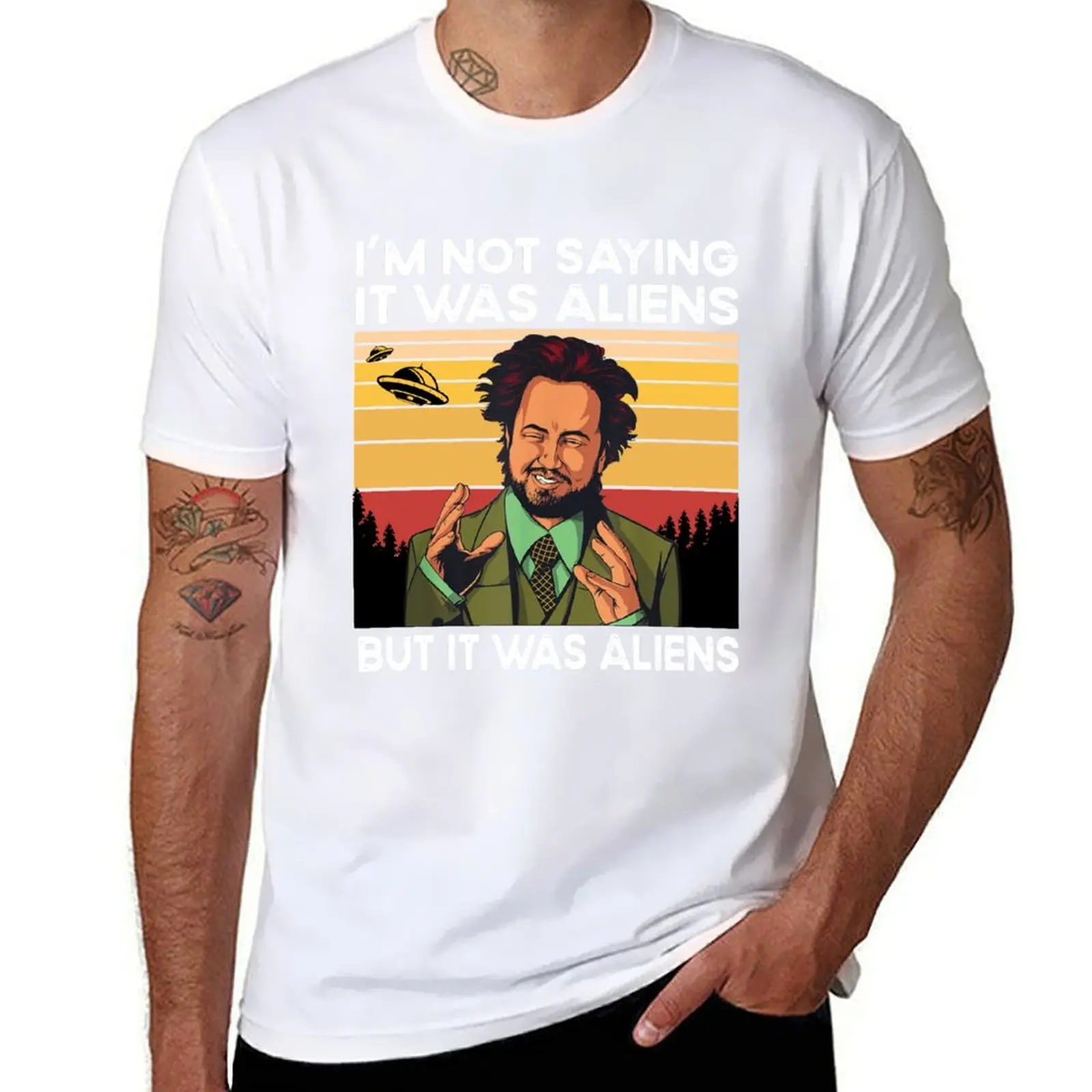 Giorgio tsoukalos aliens T-Shirt t shirt for man 100 percent cotton man t shirts cotton T-Shirt Giorgio tsoukalos aliens T-Shirt t shirt for man 100 percent cotton man t shirts cotton T-Shirt