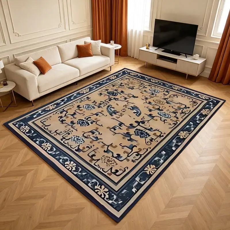1 Piece Ornate Traditional Patterned Woven Rug, Soft, Comfortable, All Seasons, lightweight Easy to Care, Home Decor, Living Room, Bedroom, Dining Room, Autumn, Winter