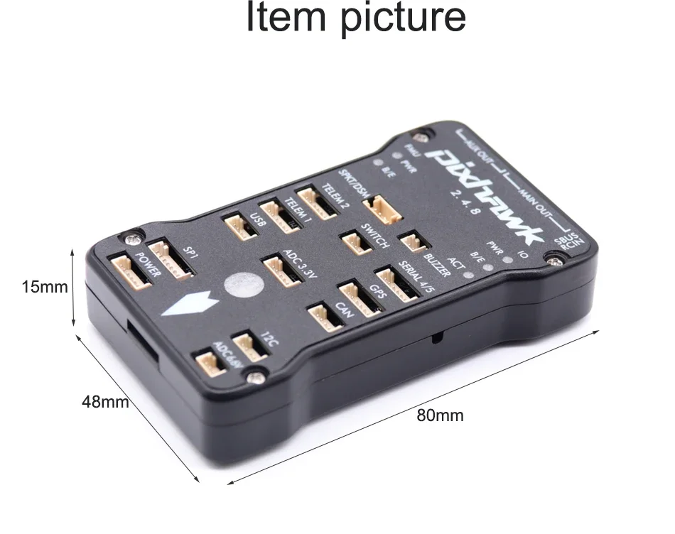 Flyroun Pixhawk PX4 PIX 2.4.8 32 Bit Flight Controller 4G SD + M8N GPS +saftey button+ buzzer