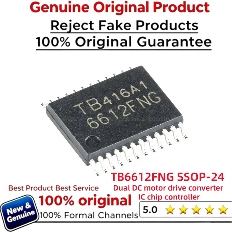 1pcs NEW Original and Genuine TB6612FNG TB6612 6612 Dual DC Motor Driver Converter IC Chip Controller SSOP-24