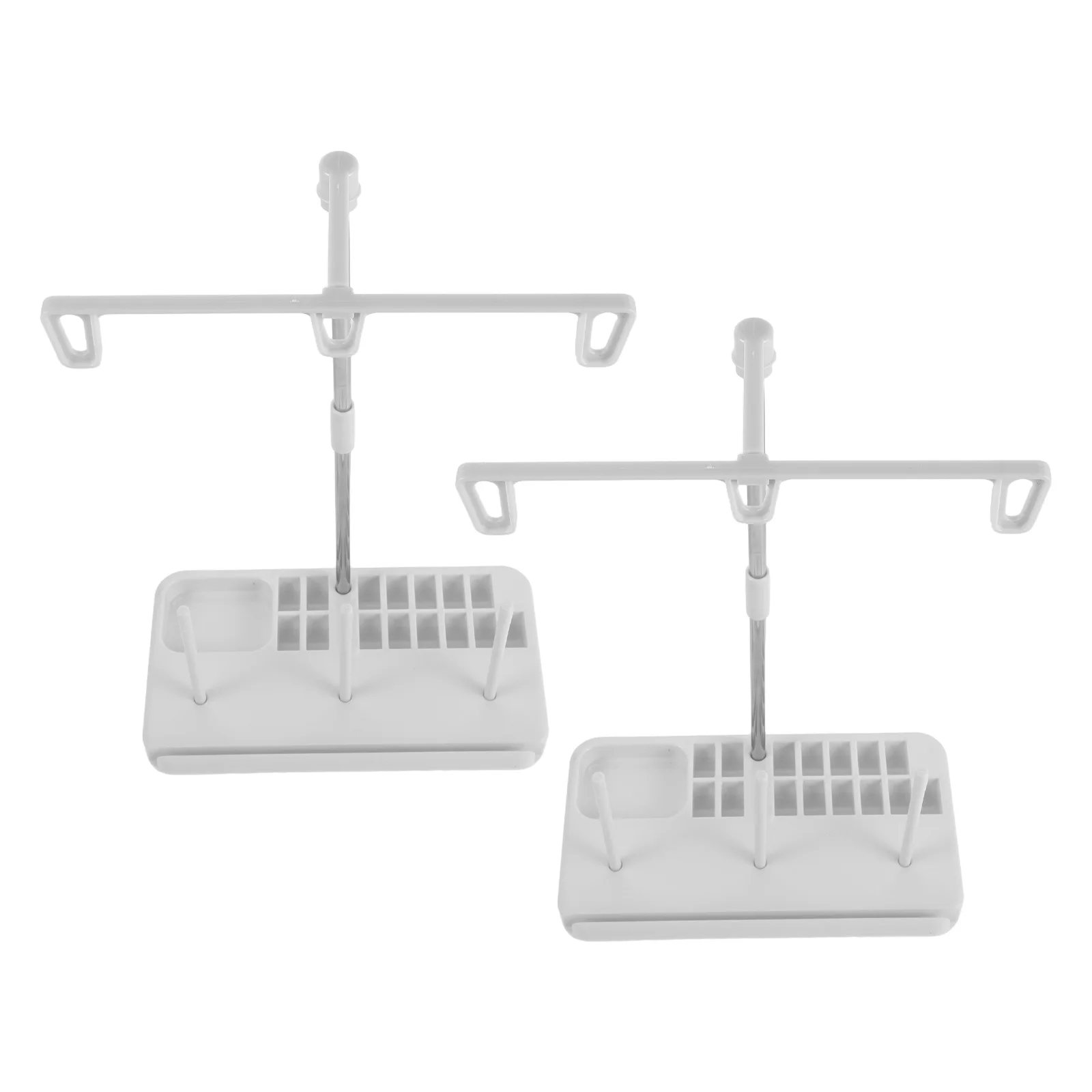 

2pcs Sewing Machine Thread Holder Rack Detachable Plastic Spool Stand For Embroidery Rotatable Thread Organizer With Wide