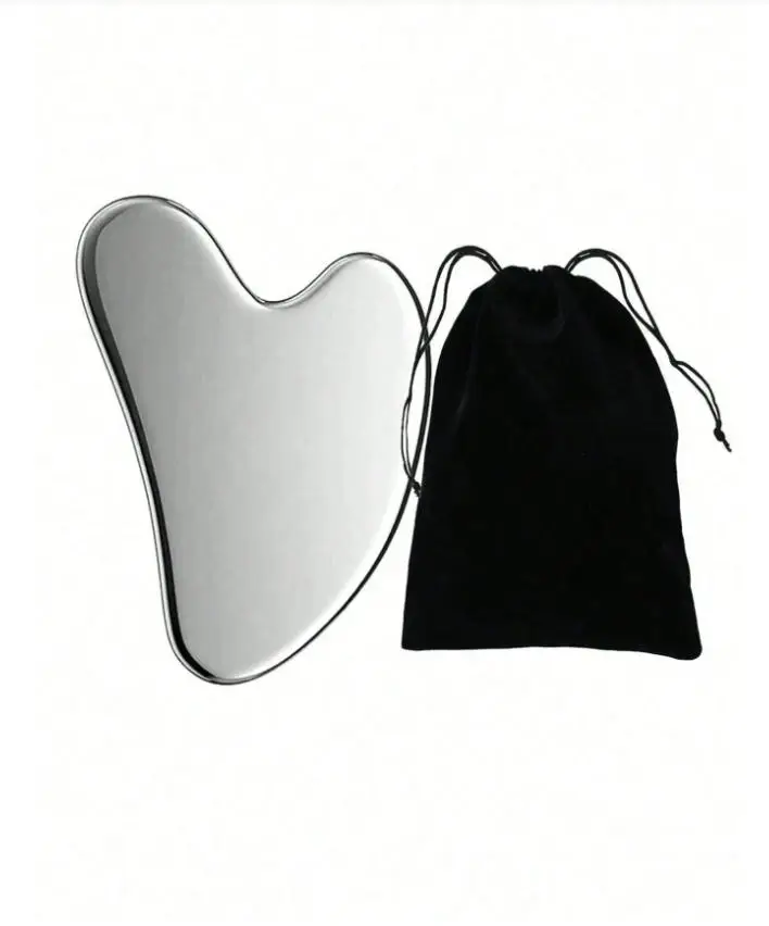 1 set of stainless steel heart-shaped massage sticks, for fa