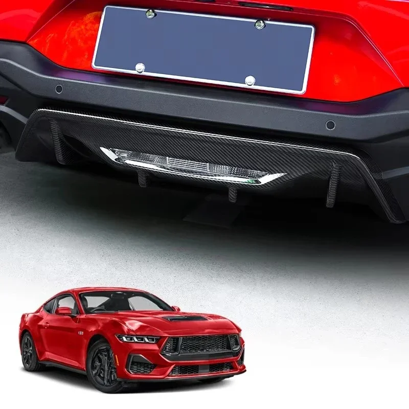 ShaSha Dry Real Carbon Fiber Rear Lip Spoiler Modification Interior Accessory Kit for Mustang S650 GT 2024