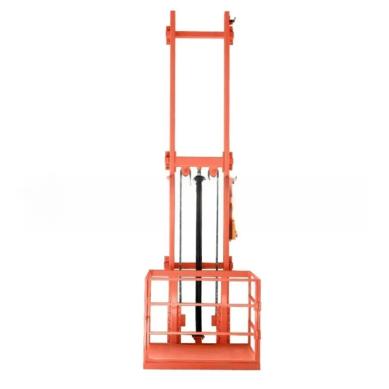 Electric Lift Freight Elevator Household Lift Small Hydraulic Lifting Platform Simple Elevator Warehouse Plant Single Guide Rail