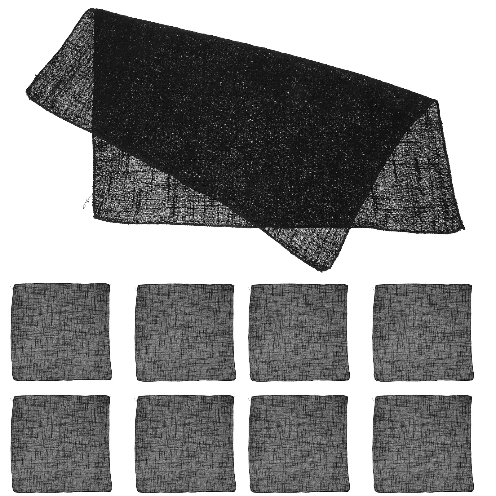 

10Pcs Soft Cotton Linen Dinner Napkins Washable Reusable Table Napkins for Western Restaurant Weddings Party Festival