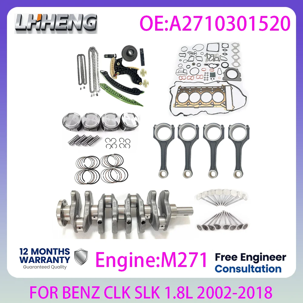 M271 Engine Rebuilding Kits For MERCEDES-BENZ C E-CLASS CLK SLK SPRINTER 1.8L 1.8 L T L4 GAS 2002-2018 S204 C204 CL203 W212 W204