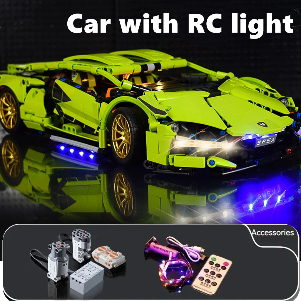 1:14 Technical Bugatti Building Blocks Lamborghini Hypercar Racing Car Model  Assemble Vehicle Bricks Toys For Boys Child Gifts