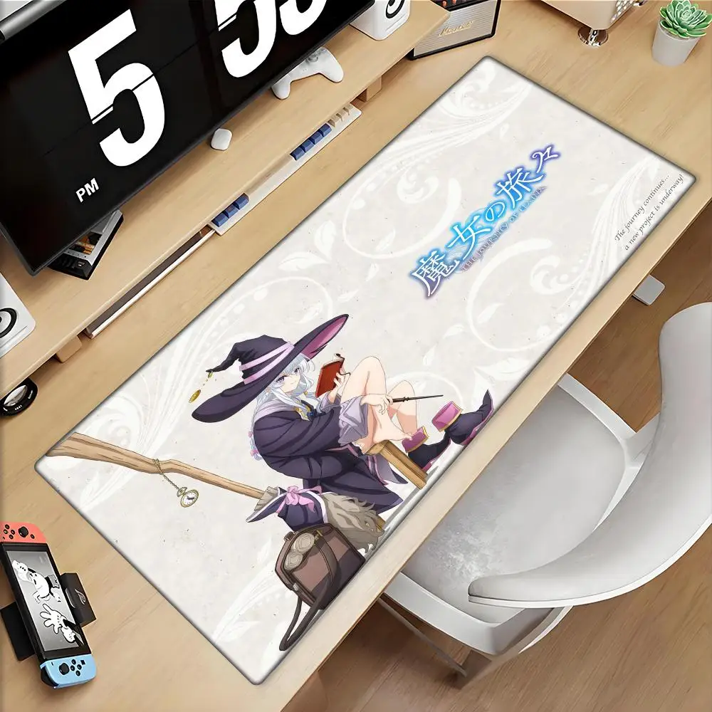 adventure W-Wandering Witch The Journey of Elaina Mouse Pad Large Gaming Mousepad with Stitched Edges Thickened Desk Mat PC