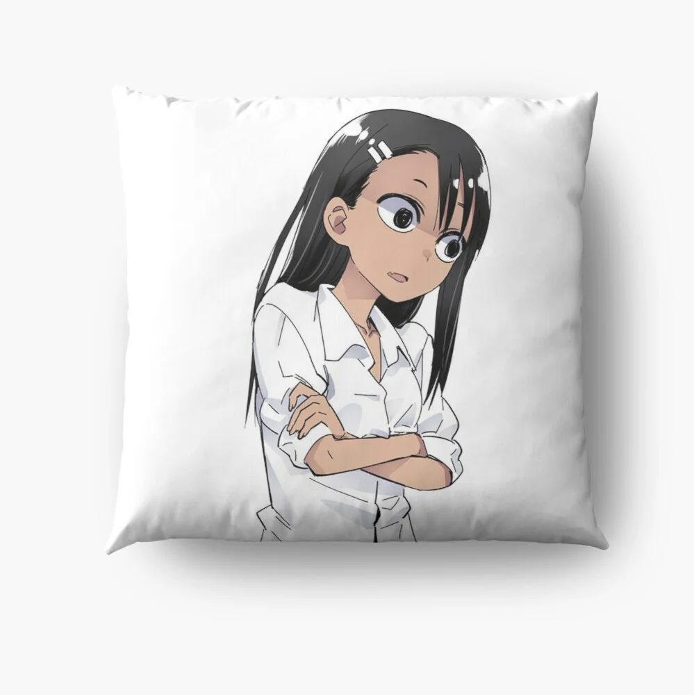 Don't Toy with Me Miss Nagatoro / Ijiranaide Nagatoro San Nagatoro Decoration Pillow Case Waist Throw Cushion Cover Home Decor