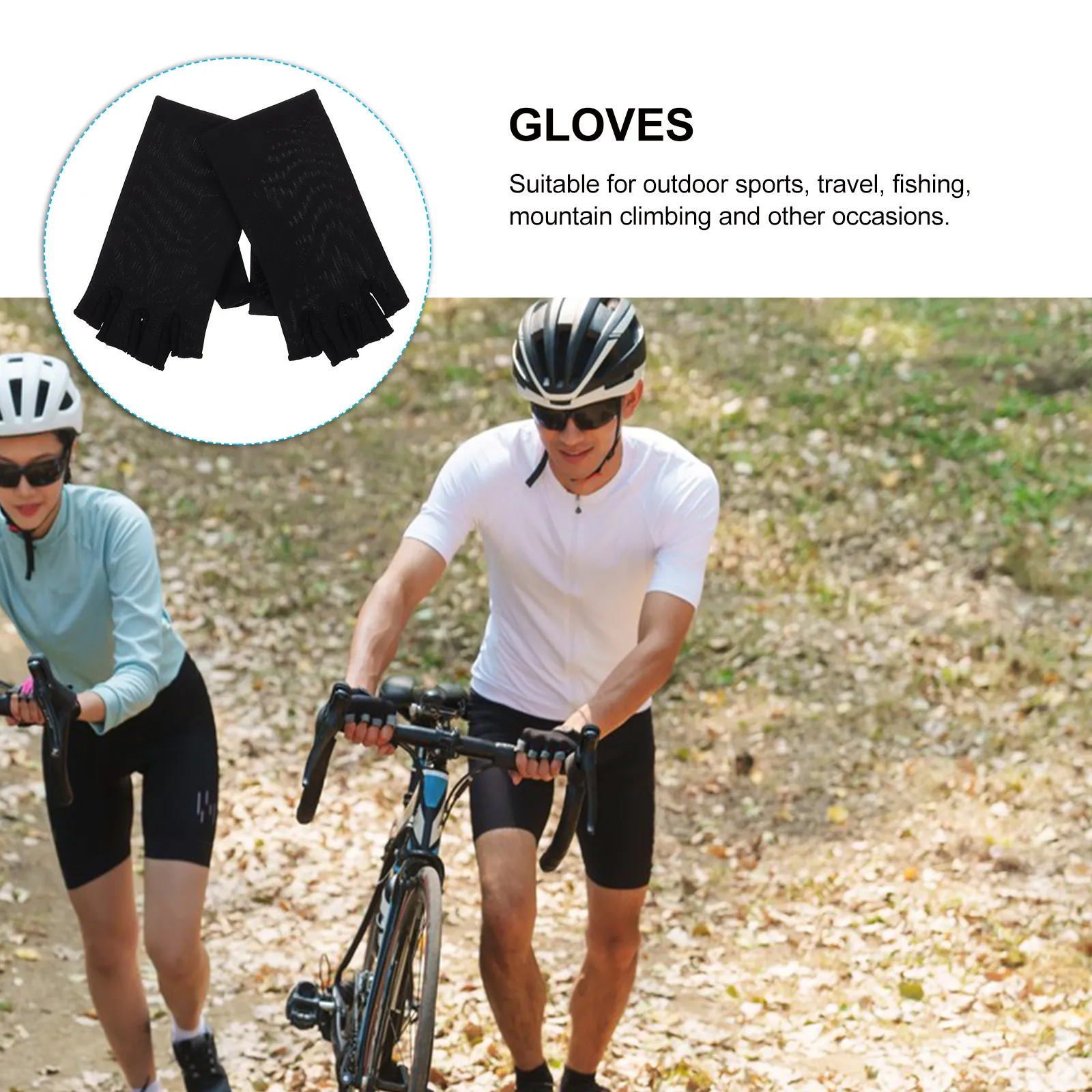 1Pair Half Finger Driving Gloves For Gloves For Hiking Fingerless Soft Breathable Outdoor