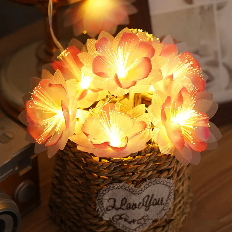 Blumen LED Lichterketten Indoor Party Weihnachten Hängende Beleuchtung Dekoration Batterie USB Powered Lichterketten Vorhänge – Detail 8