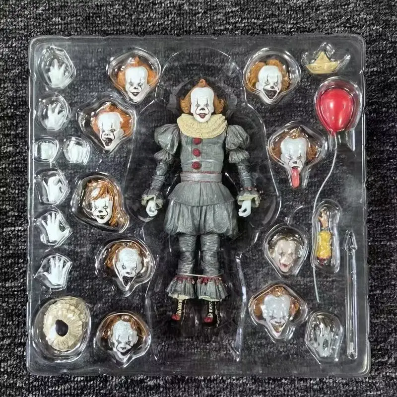 Anime NECA IT Pennywise Deluxe Edition 7 Action Figures Ultimate Horror Collectible Model Desktop Ornament Surprise Toys Gifts