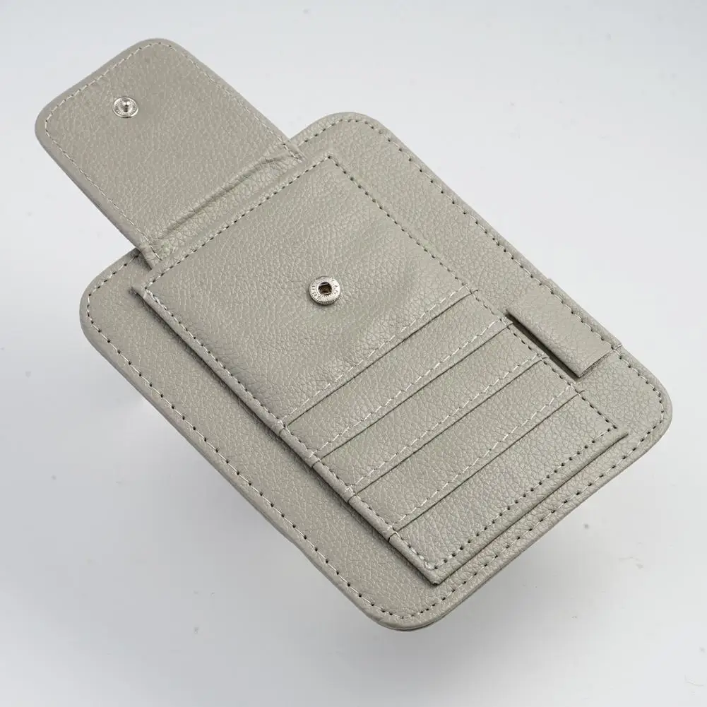 Car Sun Visor Mutil-Pocket Storage Organizer Auto Interior Accessories Car Documents Pouch Credit Card Sun Glasses Pens Holder