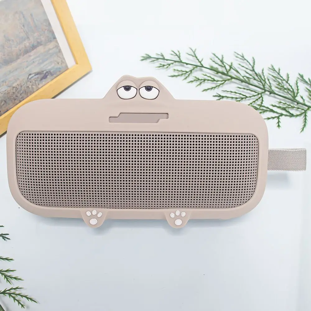 Silicone Wireless Speaker Case Dustproof Drop Protection Protective Sleeve Cartoon Mount Holder for Bose SoundLink Flex 2nd Gen