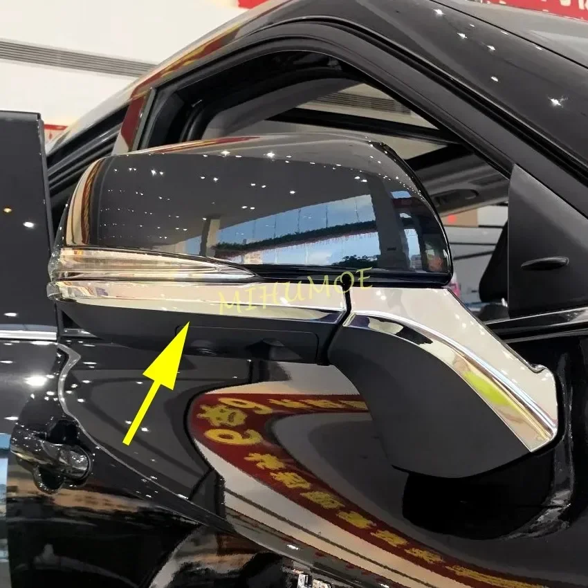 

Chrome Exterior Side Rearview Mirror Trims Strips For Toyota Highlander Kluger 2020 2021 2022 2023 2024 2025