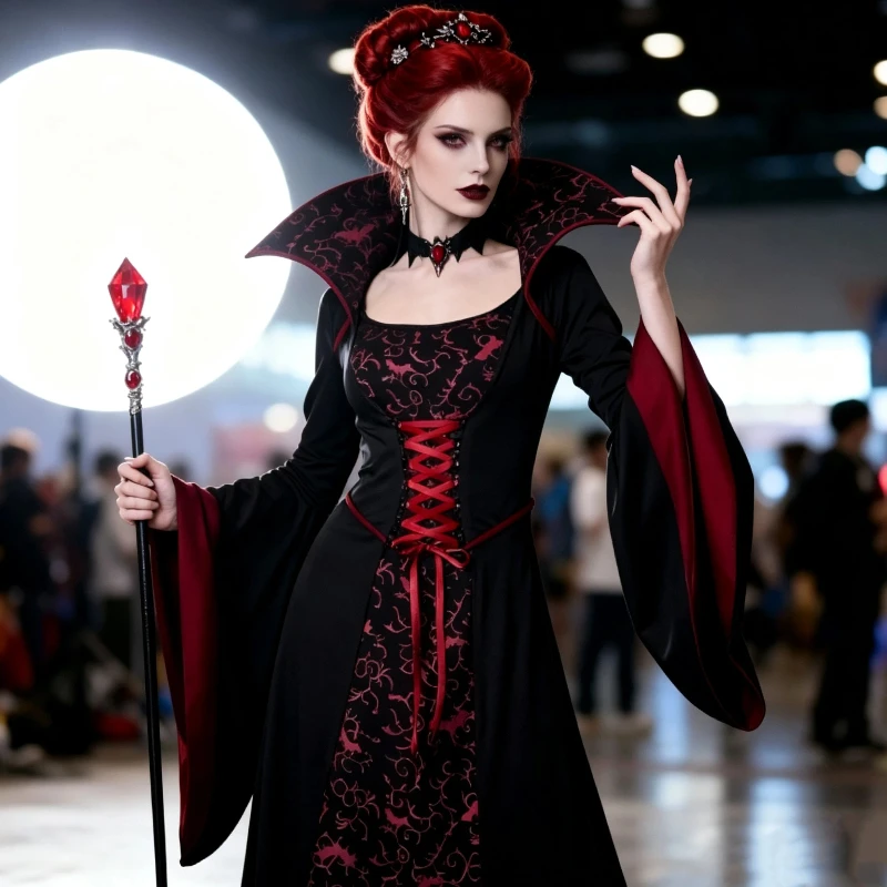Robe Reine Vampire Gothique – photo 5