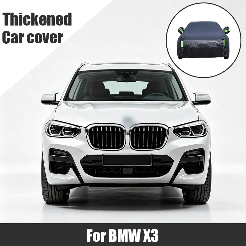 

For BMW X3 Full Car Cover with Side Zipper - Waterproof Dustproof UV Sun Protection All Weather Outdoor Cover