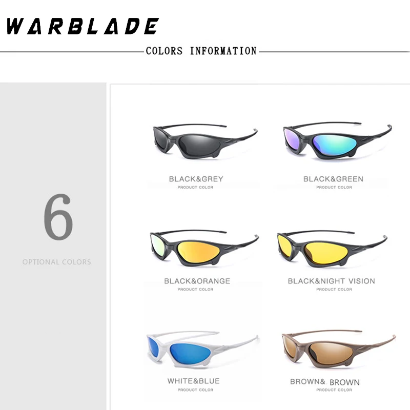 WarBLade New Sports Polarized Sunglasses Men Brand Design Retro Sun Glasses Male  Driving Black Goggles Eyeglasses UV400 Oculos