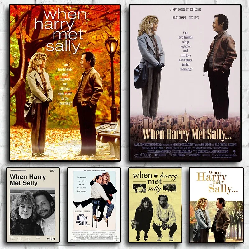 When Harry Met Sally Classic 90s Romantic Movie Film Poster HD Printed Canvas Painting Wall Art Pictures Home Decor Gift
