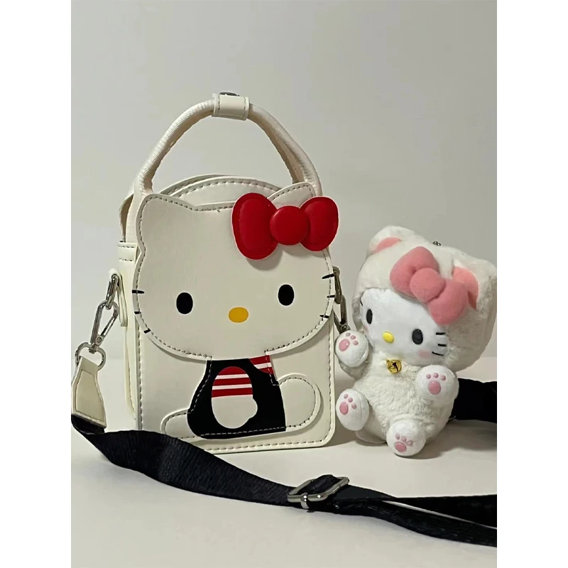 

Новинка 16 см Sanrioed Kawaii мультяшный аниме милый Hello Kitty Мобильный телефон сумка жизненная девушка сумка через плечо сумка-мессенджер сумка для хранения