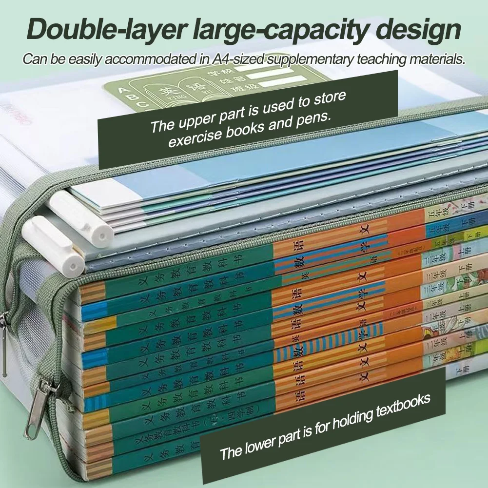منظم حقيبة تصنيف موضوع النايلون، صندوق تخزين، منظم تخزين لأوراق الاختبار، متعدد الأغراض للمدرسة، #1
