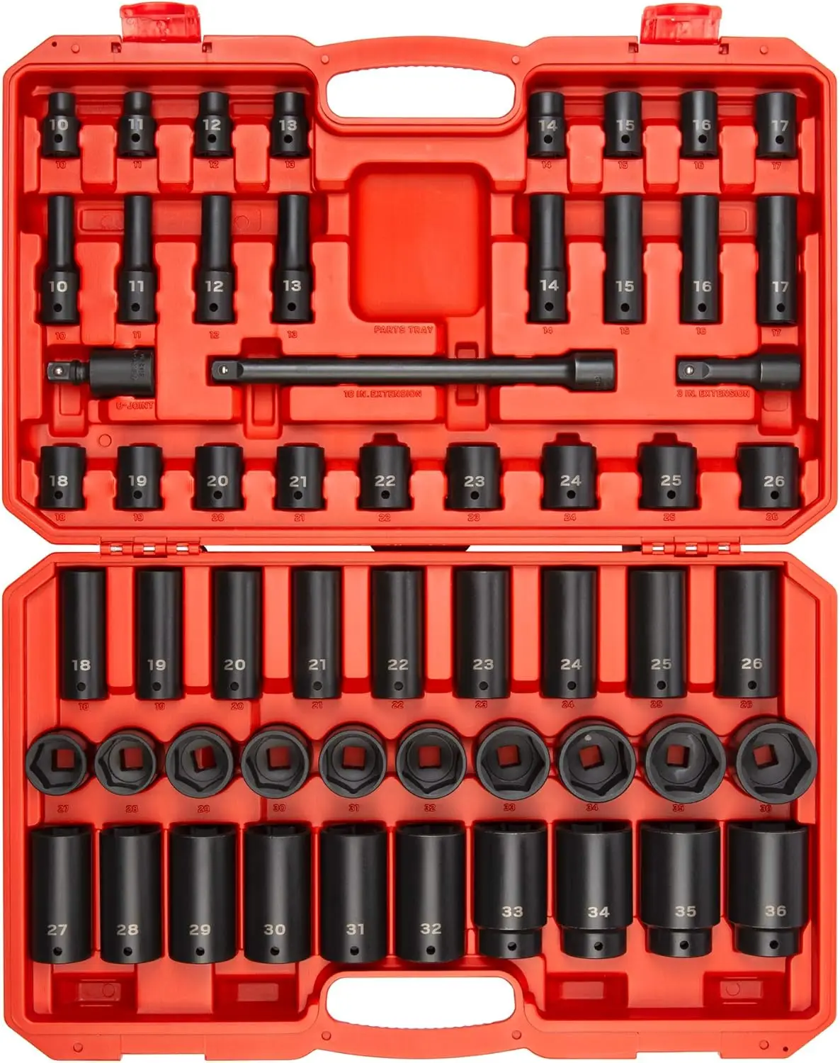 Inch Drive 6-Point Impact Socket Set, 57-Piece (10-36 Mm) | Sid92401