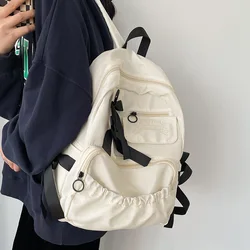 Mochila escolar con lazo para mujer y niña, morral escolar de estilo universitario con personalidad