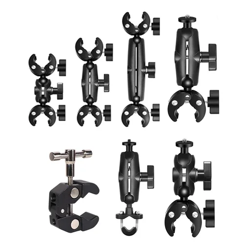 Soporte de doble Clip para motocicleta y bicicleta, palo Selfie para cámara, monopié, soporte para manillar para Insta360 X4 X3 X2 GoPro 12 11 10 9