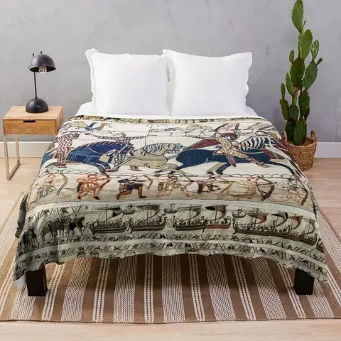 Bayeux-tapeten, Slaget vid Hastings, Normandiska riddarnas hästrygg, filt, sängkläder, sängkläder, mode, soffor, filtar 6 best sales Scrat-istiden - №4