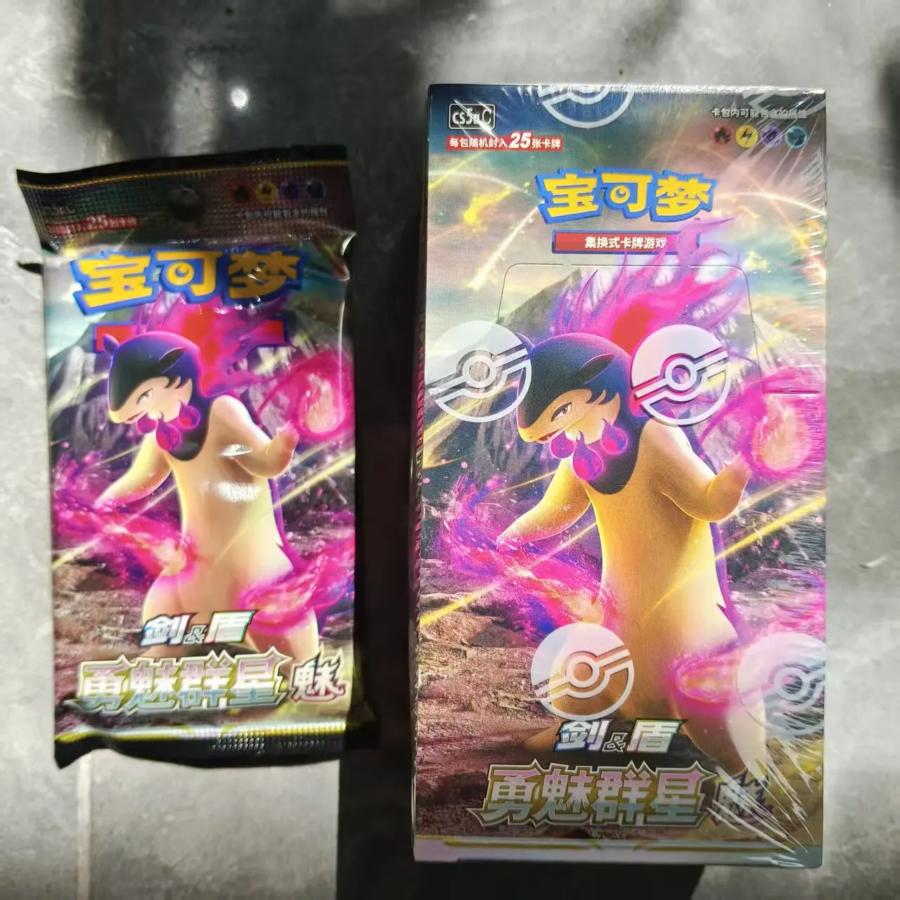 cartao-pokemon-autentico-jogo-de-anime-versao-chinesa-simplificada-serie-espada-e-escudo-ptcg-estrelas-corajosas-e-encantadoras-presente-colecionavel