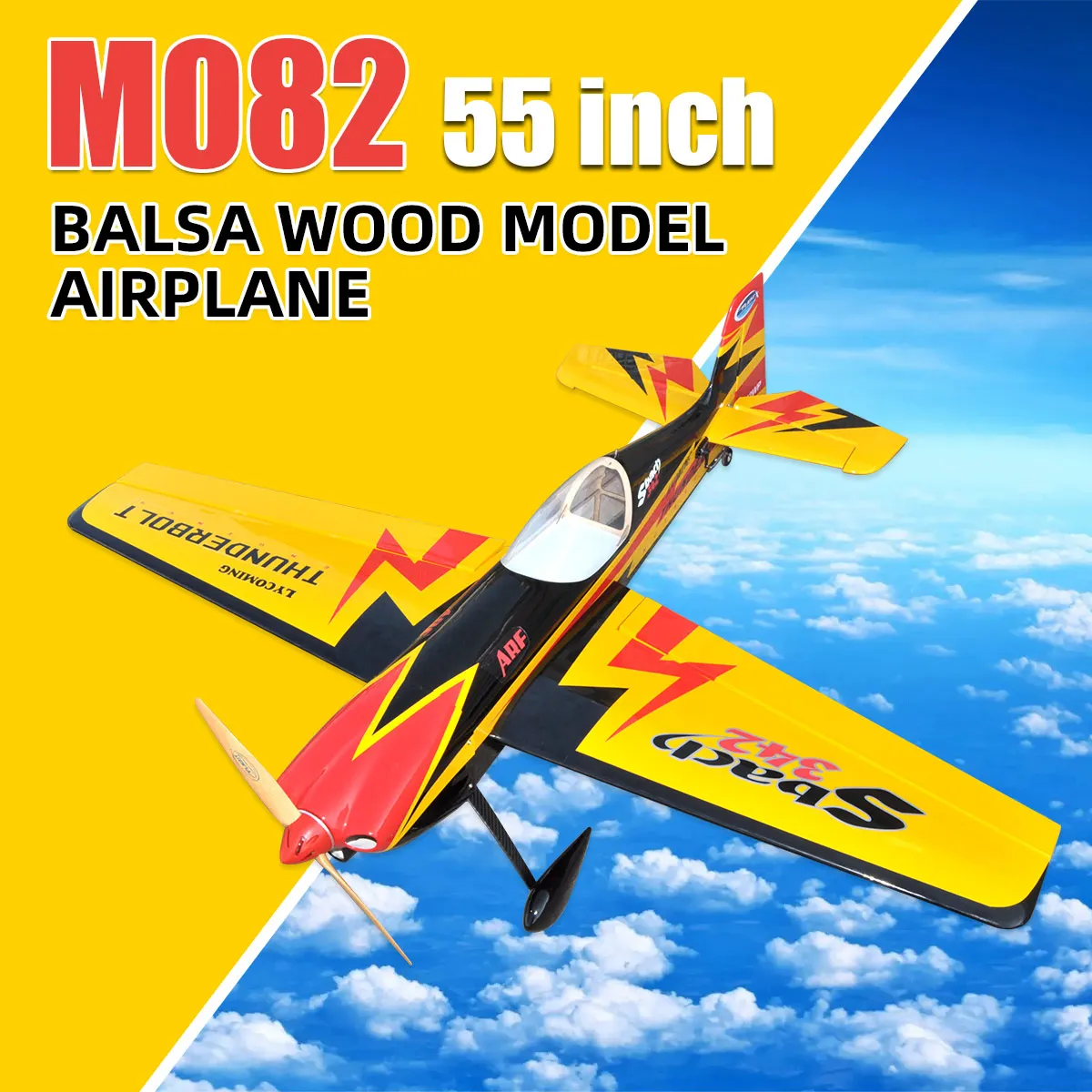 Hobby Sbach 342 55inch Remote Control Electric Plane Toy Flying Balsa Wood Model Airplane RC Plane