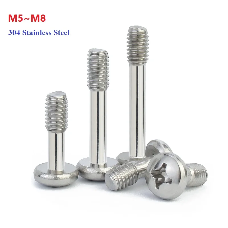 

M5 M6 M8 Cross Bolt 304 Stainless Steel Pan Head Cross Locking Screw New Listing Half Thread Round Pan Head Phillips Screw