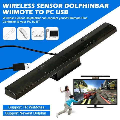 Wireless Sensor Bar DolphinBar for Wii Remote Wireless Game Controller for PC by for Bluetooth-compatible for GC MayFlash