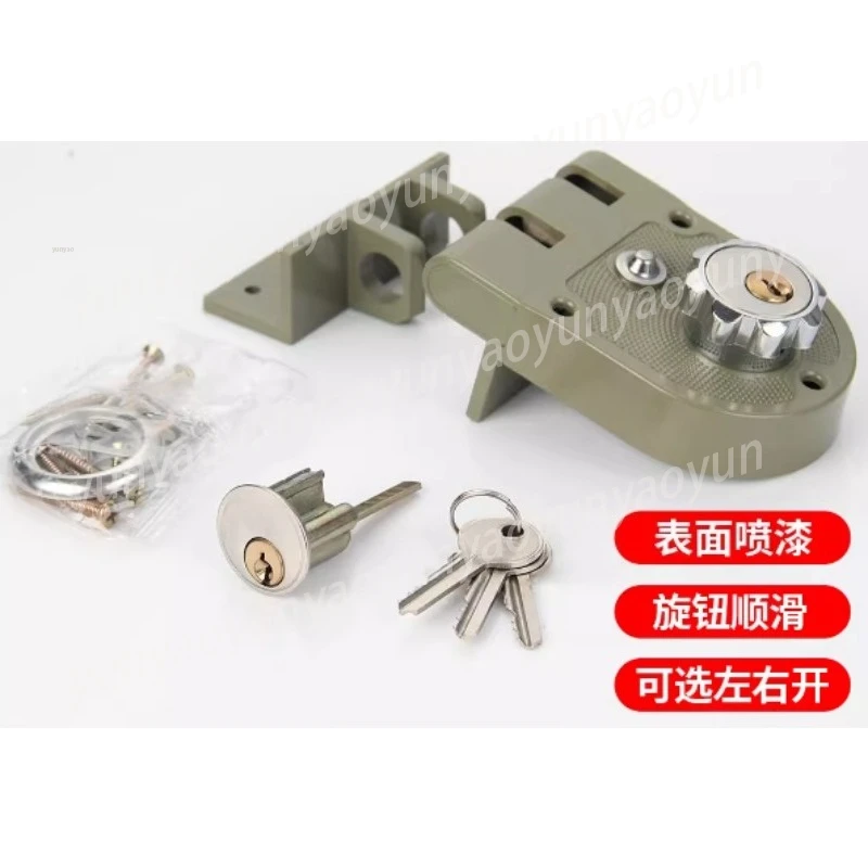 Stainless Steel Anti-theft Automatic Lock Double Side Open Sliding Gate Lock for Iron Door Old Style Security Lock