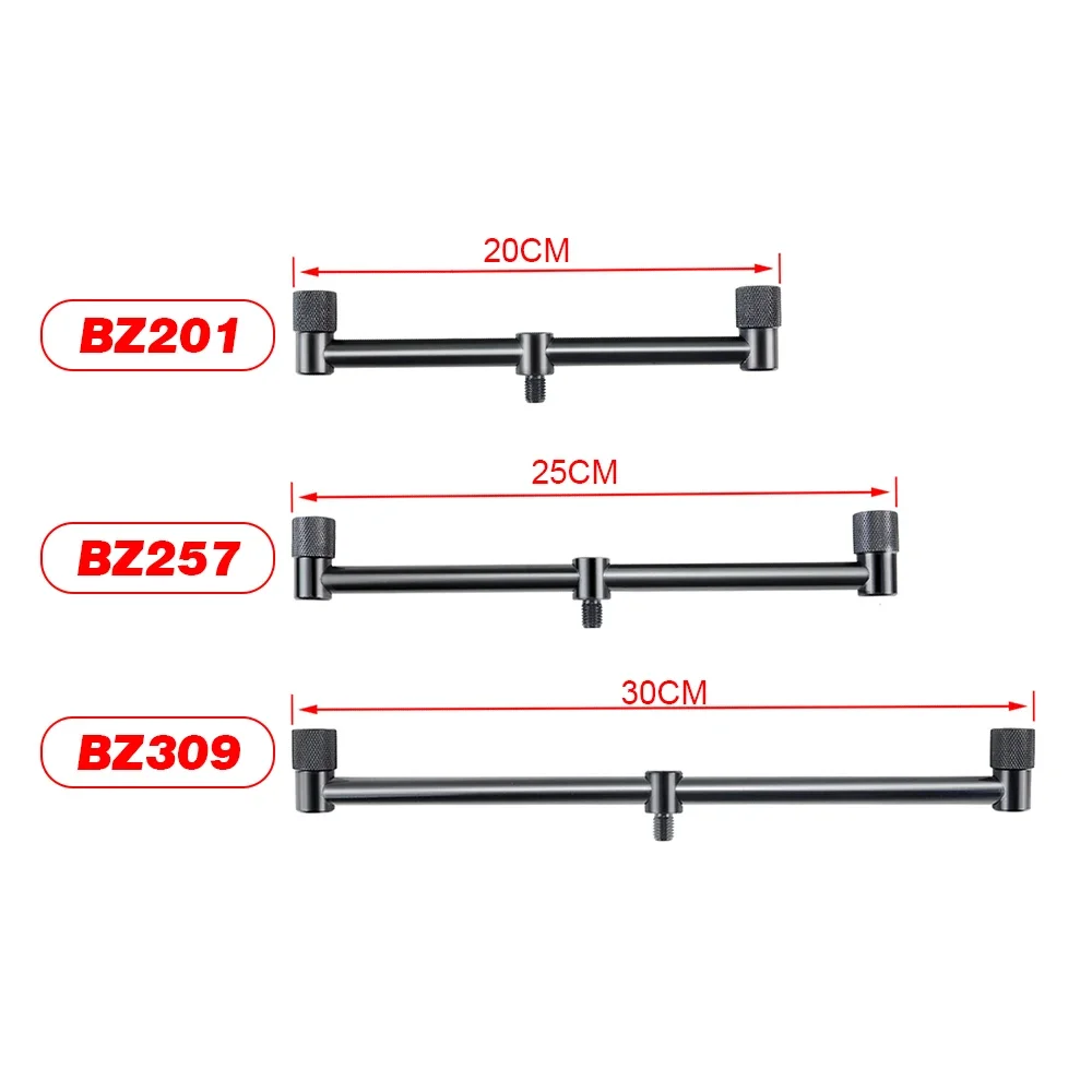 2 x Hirisi Mini Short Black Buzz Bars 20cm 25cm 30cm Carp Coarse Fishing Equipment for 2 Rods