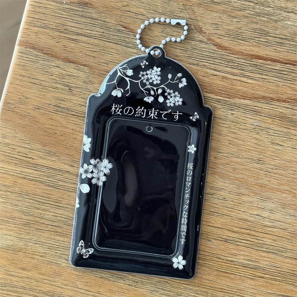 INS Style Multifunction Kpop Photocard Holder with Keychain Original Photocard Case PVC Cute Idol Photos Protective Cover Girls