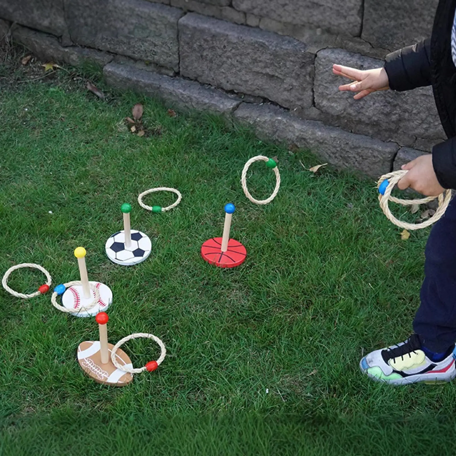 แหวนเกมกลางแจ้ง Backyard ของเล่นแหวนความเร็ว Agility ฝึกของเล่นสําหรับกีฬาครอบครัวผู้ใหญ่สนามหญ้า YARD ปาร์ตี้กลางแจ้ง Camping Fun