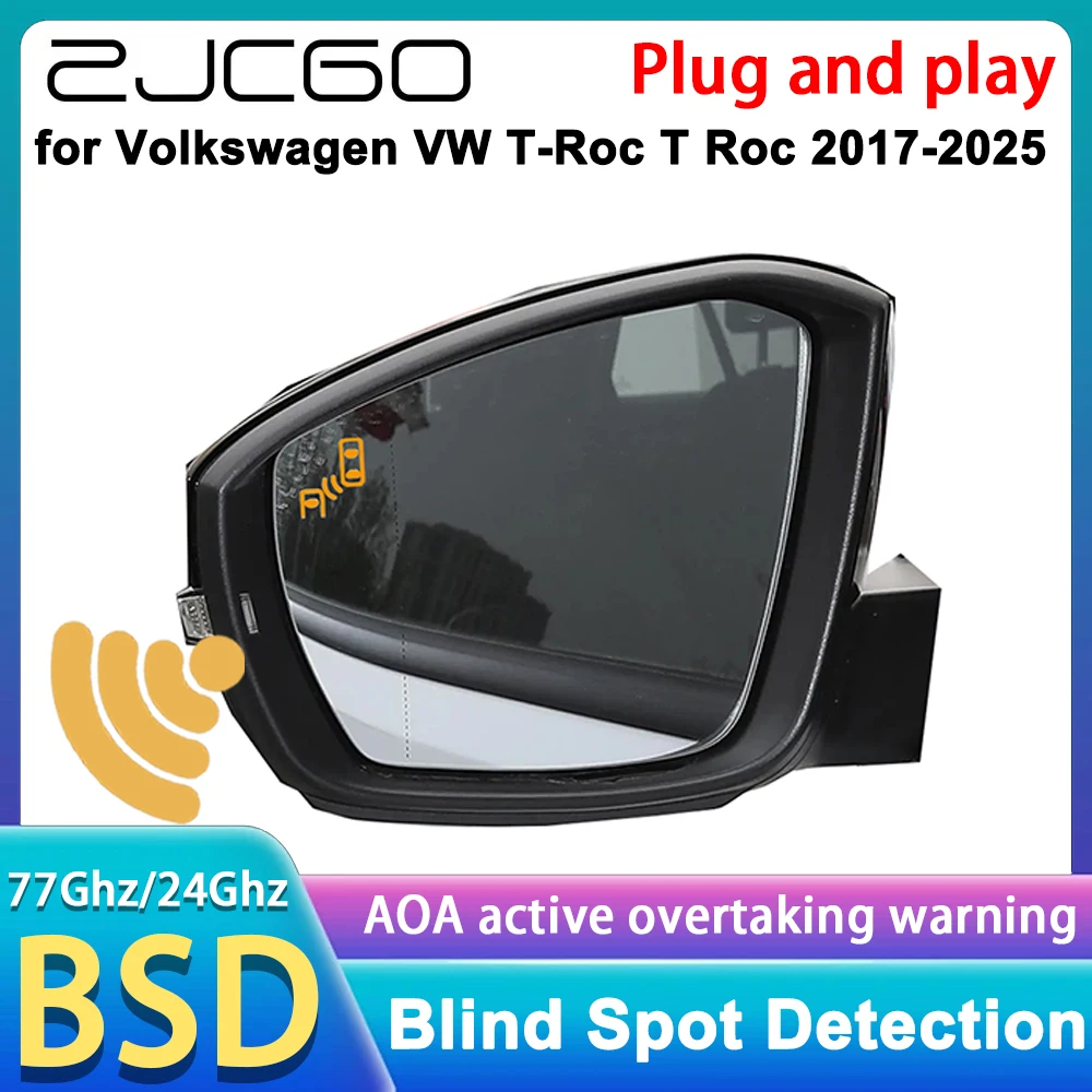 ZJCGO for Volkswagen VW T-Roc T Roc 2017-2025 OEM Side Assist Blind Spot Monitor Detection BSM BSD System 77GHz Radar Detector