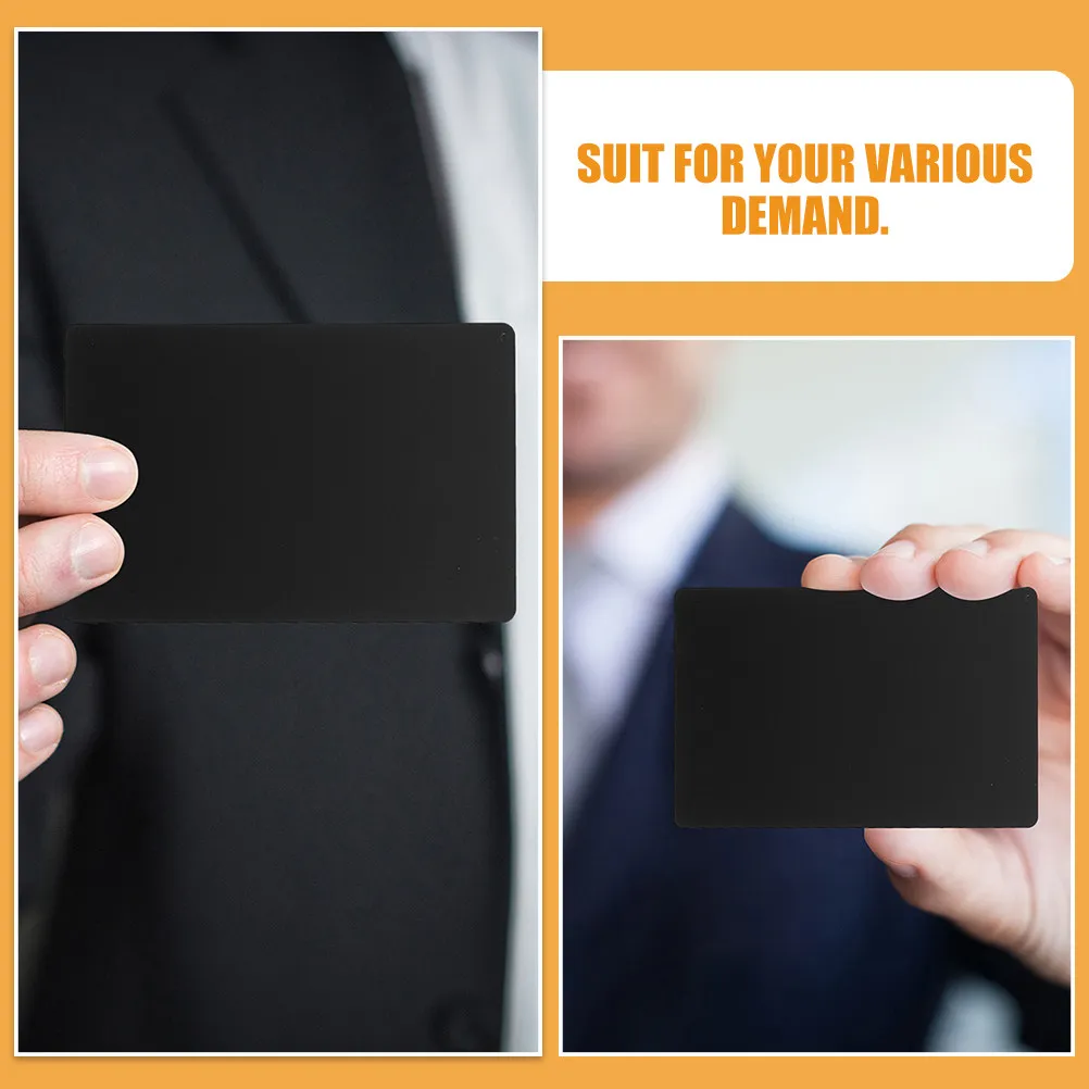 

100 шт. пустых алюминиевых визиток, металлические карты для персонализированной гравировки, профессиональные именные бейджи, гладкая поверхность, легко наносить гравировку