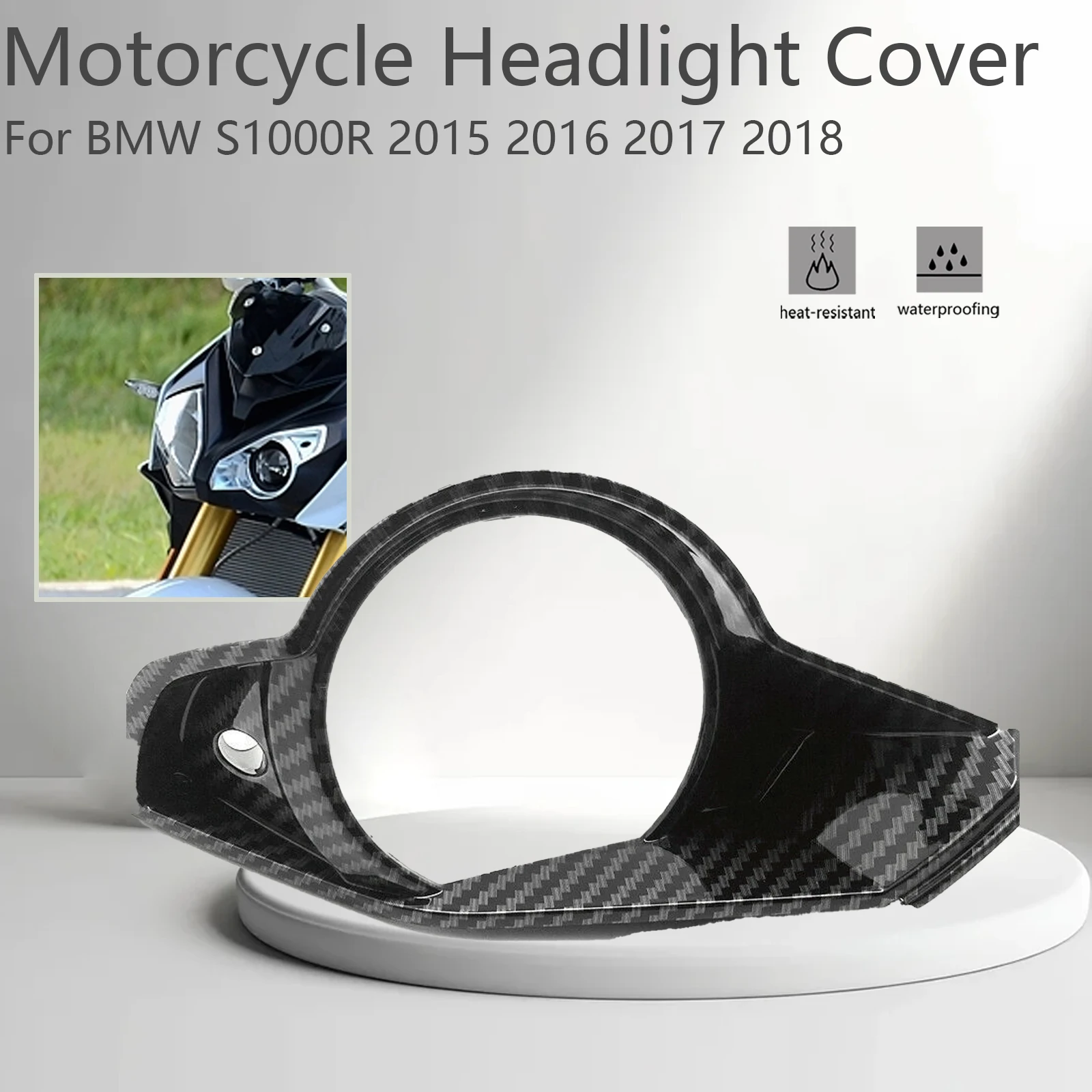 For BMW S1000R 2015 2016 2017 2018 Motorcycle Parts Upper Front Nose Fairing Headlight Cover Case Shell Surround Panel