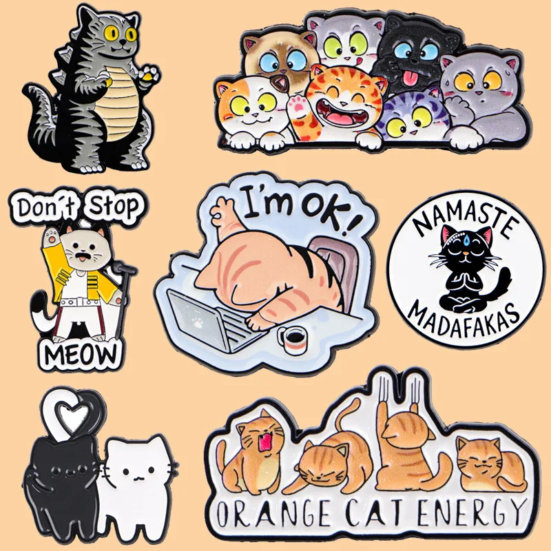 

Брошь с английской цитатой монстра, мультяшная креативная милая универсальная металлическая булавка для воротника, аксессуары для рюкзака, изысканный подарок