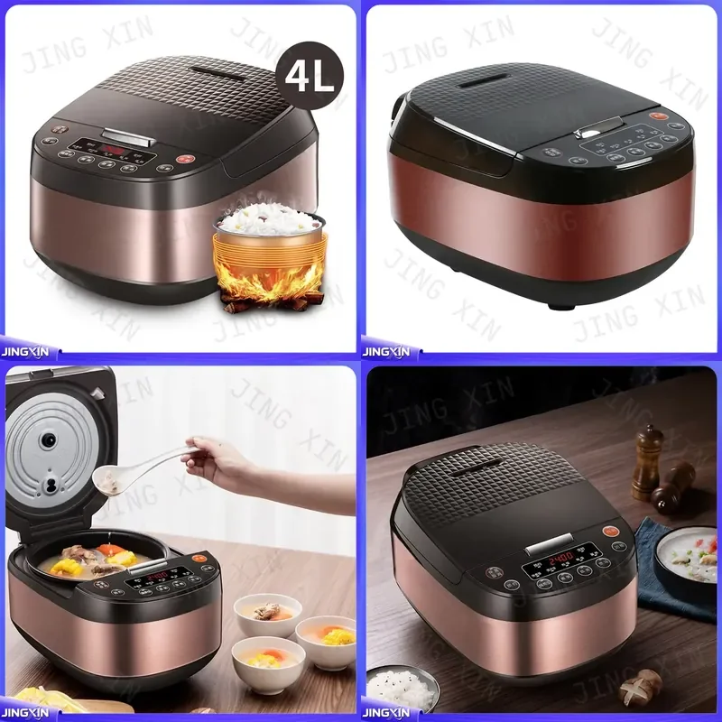 Custom for Electric Rice Cooker 4L Multifunction Kitchen Appliance Home Cooking Pot Non Stick Inner Pot Smart Timer