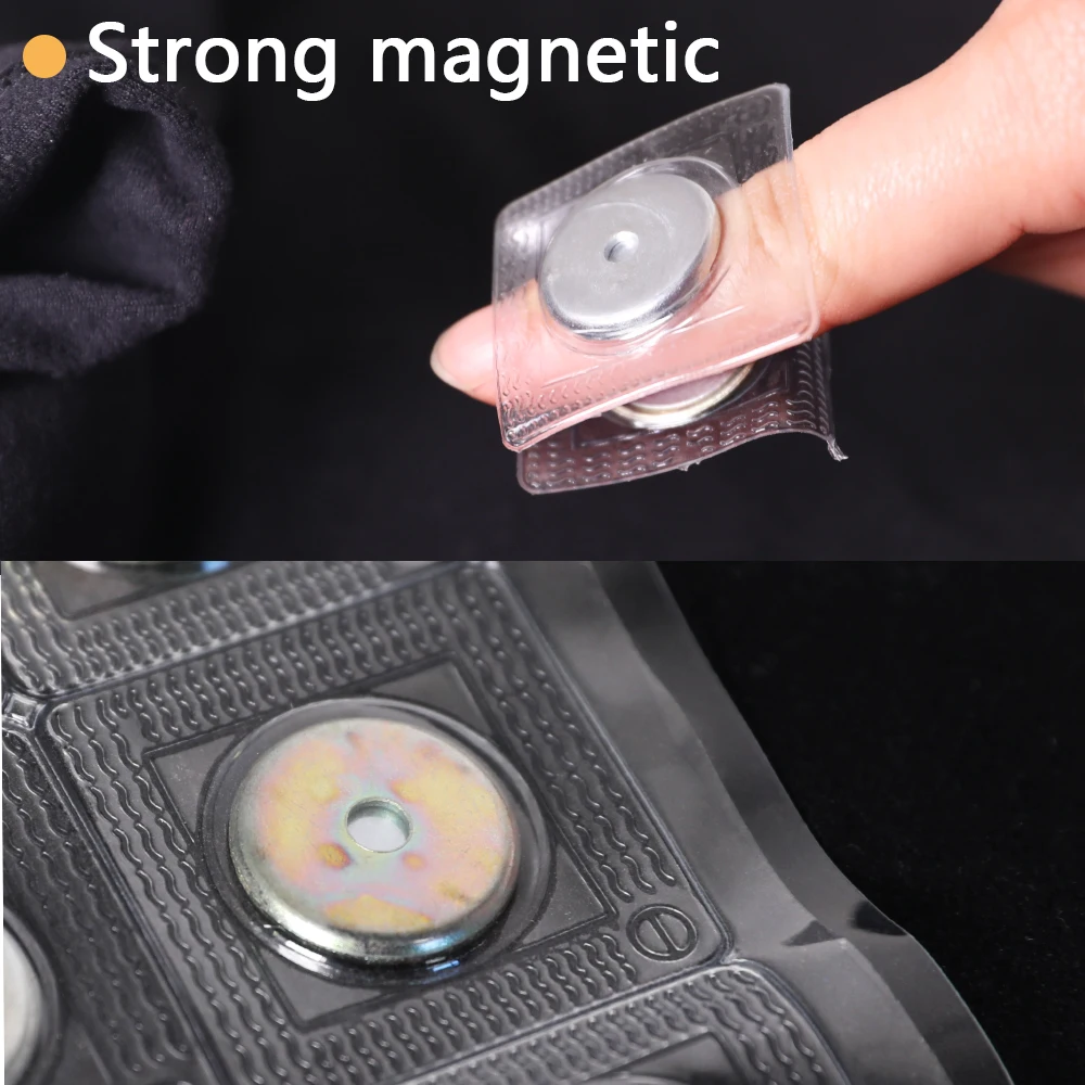 10sets Magnetic Snap Buttons, 0.63in/0.79in Magnet  Invisible  Buckle DIY Accessories For Curtain, Clothes, Handbags & Scrapbook