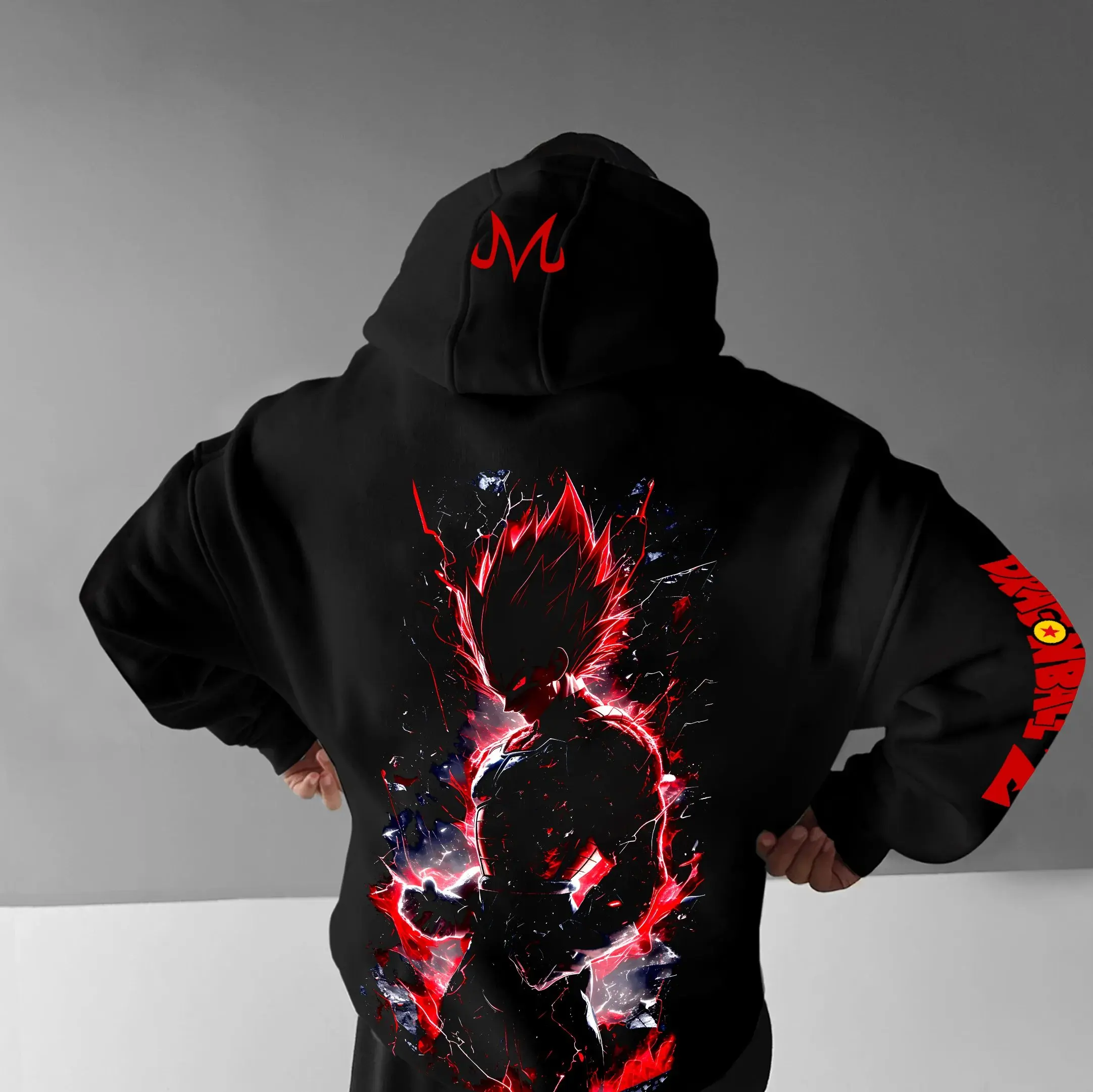 特大ドラゴンボールパーカー男性女性長袖プルオーバートレーナーアニメプリントストリート春秋カジュアルフード付きジャケット