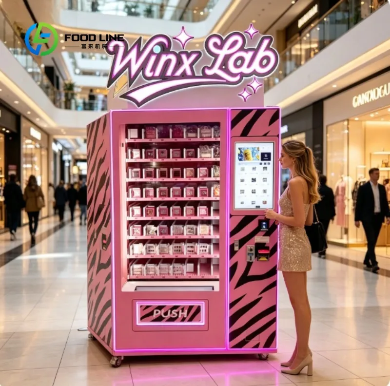 Smart Skincare and Makeup Vending Machine with Digital Interface, Self-Service Beauty Retail System for High Traffic Locations