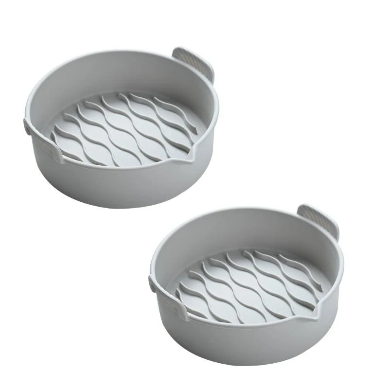 2つのシリコンライナーシリコンポットライナーエアフライヤートレイシリコンエアフライヤーバスケットエアフライヤーアクセサリー料理