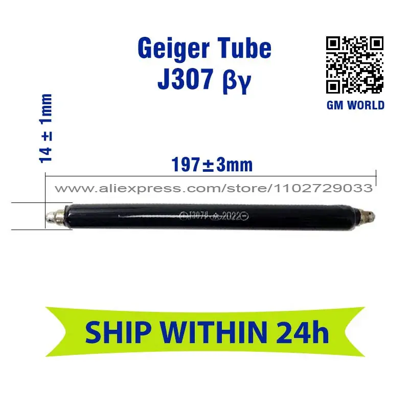 J308 high sensitivity Geiger tube use for Geiger counter professional nuclear radiation detection sensor j308 gm tube