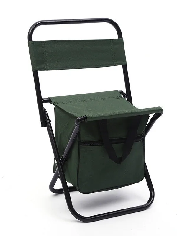 Recreational camping fishing chair with backrest Portable outdoor folding chair with storage bag Oxford cloth Art student Mazar