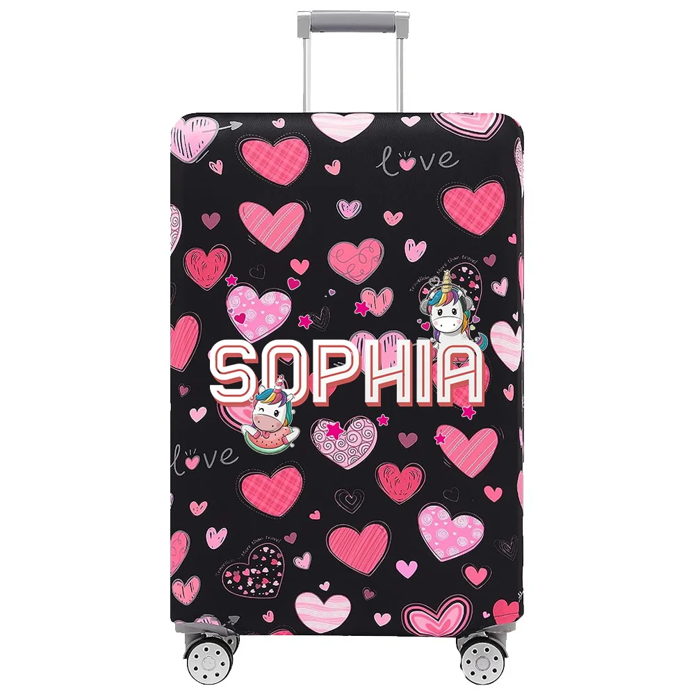 شخصية مخصصة اسم غطاء صندوق عربة إكسسوارات السفر حامي الموضة مرونة سميكة 18-32 بوصة أغطية الأمتعة